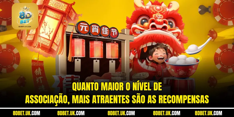 Quanto maior o nível de associação, mais atraentes são as recompensas