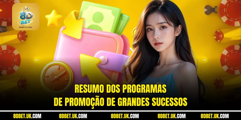 Resumo dos programas de promoção de grandes sucessos
